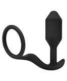 b-Vibe Snug & Tug Weighted Silicone Plug & Penis Ring