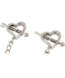 Bad Kitty heart shaped nipple clamps with chain