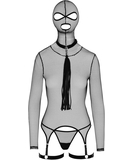 Bad Kitty Luretta black net hooded playsuit set