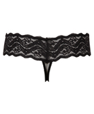 Cottelli Lingerie black lace string with pearls