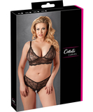 Cottelli Lingerie melns mežģīņu apakšveļas komplekts