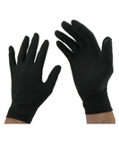 UNIGLOVES черные одноразовые перчатки из латекса (20 шт.)