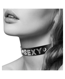 Coquette black leatherette collar Sexy / Slave