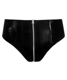 Black Level black vinyl briefs with zipper