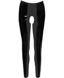 Black Level black vinyl crotchless leggings