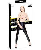 Black Level black vinyl crotchless leggings