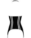 Black Level black & white vinyl basque