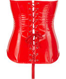 Black Level red vinyl corset with string
