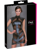 Cottelli Lingerie черное матовое платье мини с прозрачными вставками