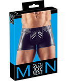 Svenjoyment black matte look boxer briefs with metal cock ring