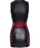 Cottelli Lingerie melna matēta auduma minikleita ar sarkanām līnijām