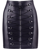 Cottelli Lingerie черная матовая мини-юбка со шнуровкой