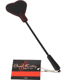 Bad Kitty black mini crop with leatherette stitched tip