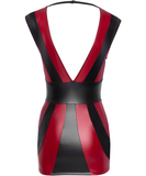 Cottelli Lingerie black & red striped matte look mini dress