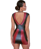 Cottelli Lingerie black & red striped matte look mini dress