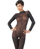 NO:XQSE black sheer mesh crotchless bodystocking