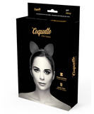 Coquette juodas odos imitacijos lankelis su katės ausytėmis