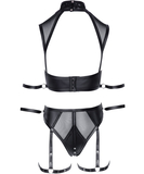 Cottelli Lingerie must läiketa sukahoidjakomplekt sidumismängudeks