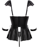 Bondage by Cottelli Hexida czarny babydoll i stringi