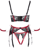 Bondage by Cottelli Tribella open lingerie set with wrist cuffs