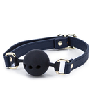 NS Novelties navy blue silicone ball gag