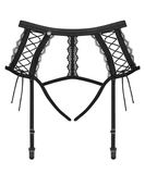 Obsessive Bravelle black crotchless suspender string