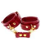 Taboom burgundy faux leather wrist cuffs