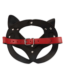 Bad Kitty red faux leather cat mask