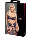 Cottelli Lingerie juodas nėriniuotas apatinio trikotažo rinkinys su petnešėlėmis