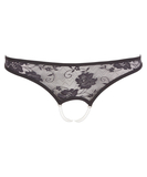 Cottelli Lingerie black lace pearl thong