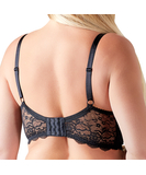 Cottelli Lingerie black lace shelf bra with decorative straps