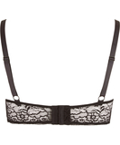 Cottelli Lingerie black lace shelf bra with decorative straps