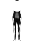 Cottelli Lingerie melns matēta auduma kaķenes tērps ar šņorējumu