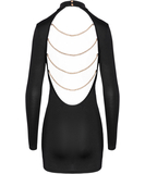 Cottelli Lingerie melna minikleita ar ķēdēm