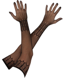 Cottelli Lingerie black net gloves