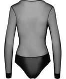 Cottelli Lingerie black sheer mesh bodysuit with zipper