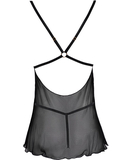 Cottelli Lingerie black sheer mesh & lace babydoll