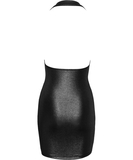 Cottelli Lingerie juoda aplink kaklą vilkima blizgi mini suknelė