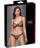 Cottelli Lingerie комплект черного прозрачного блестящего нижнего белья