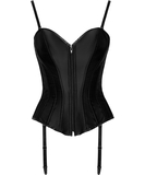 Cottelli Lingerie musta sukkanauhakorsetti