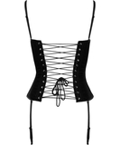 Cottelli Lingerie musta sukkanauhakorsetti