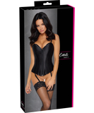 Cottelli Lingerie musta sukkanauhakorsetti