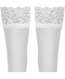 Cottelli Lingerie Blanche valkoiset sukkanauhasukat