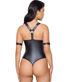 Cottelli Lingerie Bondage black matte look crotchless bodysuit