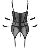 Cottelli Lingerie Bondage black sheer mesh basque