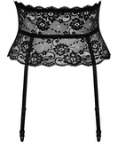 Cottelli Lingerie Fleurtina black lace garter belt