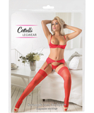 Cottelli Lingerie Ignessa punased sukad kandmiseks sukahoidjaga