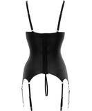 Cottelli Lingerie Noirette black lace basque & crotchless string