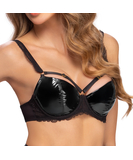 Cottelli Lingerie Noxella black vinyl lingerie set