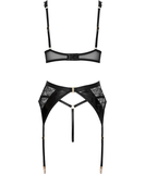 Cottelli Lingerie Noxella black vinyl lingerie set